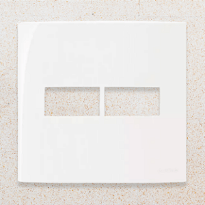 PLACA 4X4 - 2 POSTOS - BRANCO BRILHO - SLEEK