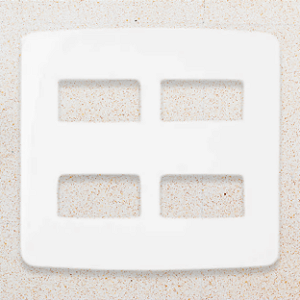 PLACA 4X4 - 4 POSTOS SEPARADOS - BRANCO - B3