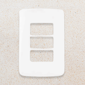 PLACA 4X2 - 3 POSTOS - BRANCO - B3