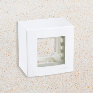 CAIXA SOBREPOR - 2 POSTOS C/ SUPORTE - BRANCO - SLEEK