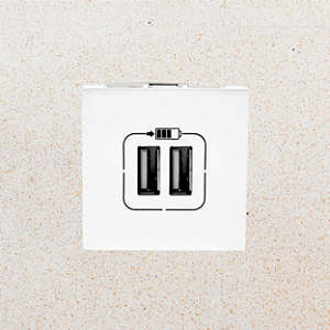 MÓDULO USB - 2 ENTRADAS USB - BRANCO - PIAL|Plus+