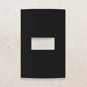 PLACA 4X2 - 1 POSTO - EBONY - SLEEK CLEAN