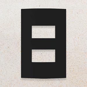 PLACA 4X2 - 2 POSTOS SEPARADOS - EBONY - SLEEK CLEAN