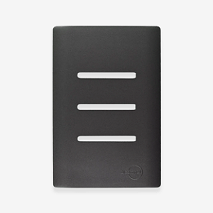 PLACA + SUPORTE - 4X2 - 3 INTERRUPTORES - PRETO GRAFITE - NOVARA