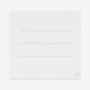 PLACA + SUPORTE - 4X4 - 6 INTERRUPTOR - BRANCO  - NOVARA GLASS