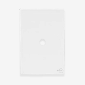 PLACA + SUPORTE 4X2 - 1 FURO - BRANCO - NOVARA GLASS