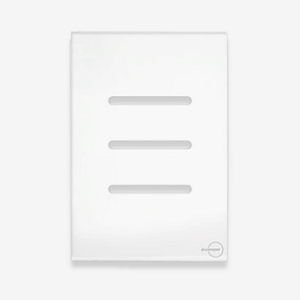 PLACA + SUPORTE - 4X2 - 3 INTERRUPTORES - BRANCO - NOVARA GLASS