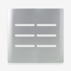 PLACA + SUPORTE 4X4 - 6 INTERRUPTORES - PRATA - NOVARA