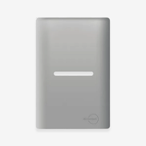 PLACA + SUPORTE 4X2 - INTERRUPTOR - PRATA - NOVARA