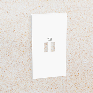 TAMPA PARA TOMADA CARREGADOR USB - WHITE - LIVING NOW