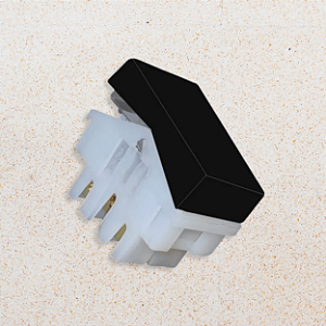 MÓDULO INTERRUPTOR PEZZI - SIMPLES - PRETO - DUTOTEC