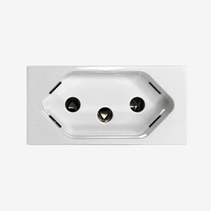 MÓDULO TOMADA 10A - BRANCA - MATIX GO - JW4165