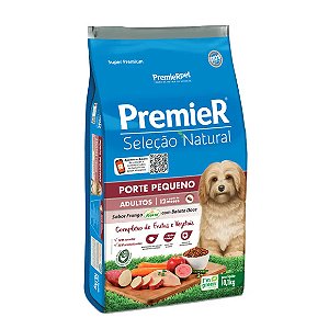 Ração Premier Seleção Natural Cães Adultos Raças Pequenas Frango com Batata Doce 10,1 kg