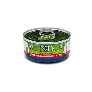 Ração Úmida N&D Prime Gatos Filhotes Frango e Romã 70g