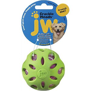 Bola Crackle para cães JW Verde M