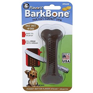 Brinquedo Mordedor Cães Pet Qwerks Bark Bone Peanut Butter P