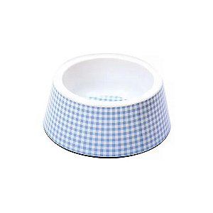 Comedouro Plástico Vichy Jambo Azul 380 ml