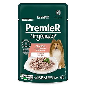 Ração Úmida Premier Orgânico para Cães Adultos Porte Pequeno Frango 85 g