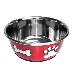Comedouro Metálico Vermelho Jambo Nº 2