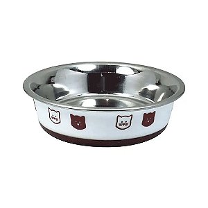 Comedouro Gatos Inox Fusion Branco Jambo 225 ml