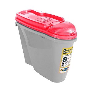 Dispenser P. Alimentos Home 8 Litros Vermelho