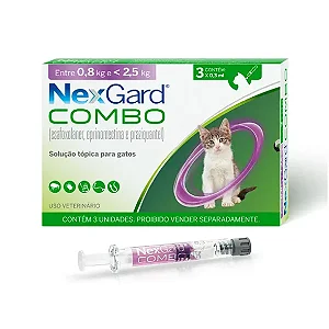 Nexgard Combo Gatos P 0,3ml C/ 3und