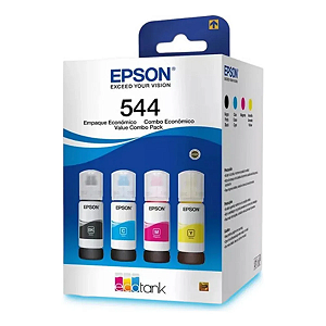 Tinta Epson T544 Para Ecotank Kit Com 4 Garrafas - Original