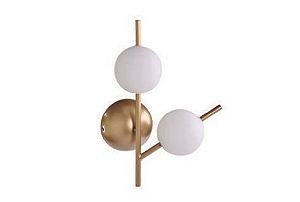 Arandela Neolus Estrutura em Metal e Cúpula de Vidro 23x13x35cm 2xG9 5W 127V/220V Cor Dourada Studioluce AR1459