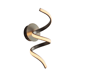 Arandela de Parede Worm LED 3000K 10W Bivolt 16x14x32cm Cor Dourado  Studioluce  AR1426DO
