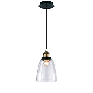 Pendente Vetro Metal e Vidro Ø14x173cm 1xE27 40W Bivolt Cor Bronze Studioluce 601