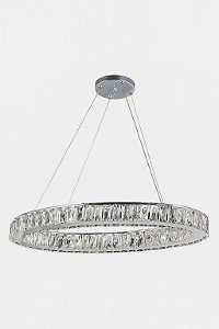 Pendente Retangular Metal e Cristal 80x33cm 12xG9 Old Artisan PD-4934/12