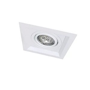 Spot de Embutir Recuado Chanfrado Quadrado Mini Dicroica 9x9x4cm Metal Impacto 1045