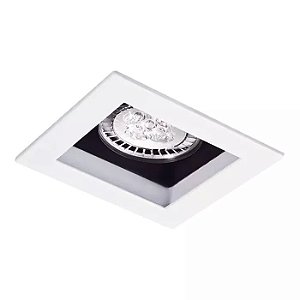 Spot de Embutir Recuado Quadrado em Alumínio Injetado PAR20 1xE27 11x11cm Impacto 1052