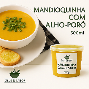 Caldo de Mandioquinha com Alho Poró (Vegano)