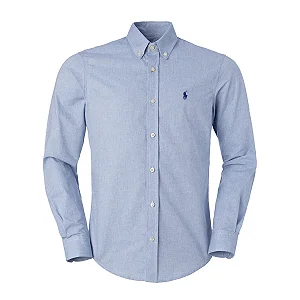 Camisa Ralph Lauren Masculina Oxford Cor Azul