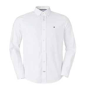 Camisa Tommy Hilfiger Masculina Oxford Regular Fit Branca