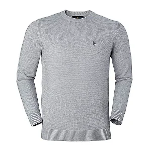 Sueter Ralph Lauren Masculino Fleece Sweatshirt Cor Cinza