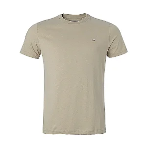 Camiseta Tommy Hilfiger Basica Masculina Essential Cotton Cor Bege