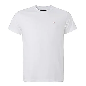 Camiseta Tommy Hilfiger Basica Masculina Essential Cotton Cor Branca