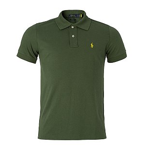 Camisa Polo Ralph Lauren Custom Fit Cor Verde