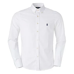 Camisa Ralph Lauren Masculina Algodão  Cor Branca