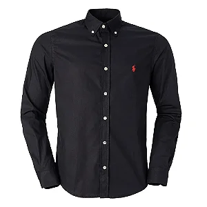 Camisa Ralph Lauren Masculina Algodão Cor Preto