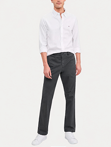 Calça Sarja Tommy Hilfiger Masculina Chino Chumbo