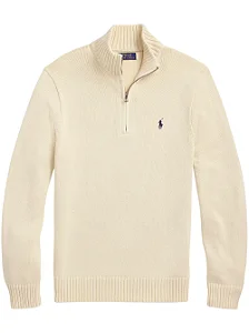 Suéter Ralph Lauren Gola alta com Zíper OffWhite