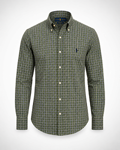 Camisa Ralph Lauren Xadrez Verde, Azul e Branco