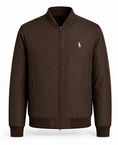 Jaqueta Masculina RL Apeluciada Gola Redonda- Marrom Café