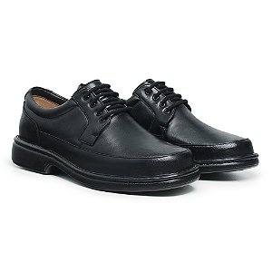 Sapato Masculino Ortopédico Comfort Shoes - 2008 Preto