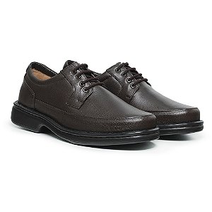 Sapato Masculino Ortopédico Comfort Shoes - 2008 Café