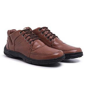 Bota Masculina Couro legítimo Comfort Shoes - 1405 Chocolate