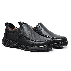 Sapato Masculino De Couro Legítimo Pro Alivium - 8001 Preto